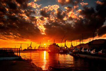 Sunset at the Limanaki (literally 