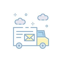 Express  Delivery Vector Filled Outline icon. EPS 10 file