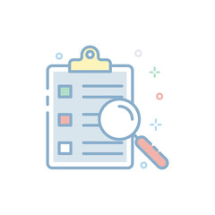 Verification Checklist Vector Filled Outline icon. EPS 10 file