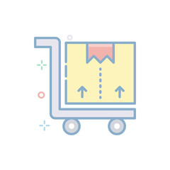 Logistics Vector Filled Outline icon. EPS 10 file
