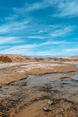 Beautiful natural landscape in Death Valley. Salt Creek Interpretive Trail