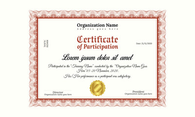 Certificate of Participation Template