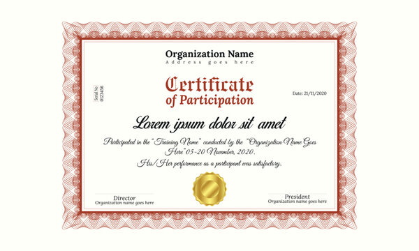 Certificate of Participation Template