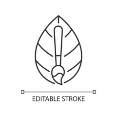 Natural dye textile linear icon. Healthy lifestyle staining material option. Fiber dyeing. Thin line customizable illustration. Contour symbol. Vector isolated outline drawing. Editable stroke