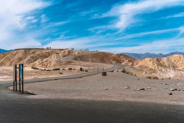 Fototapeten Naturpark Road and Parking View to Death Valley Zabriskie Point National Park  © KseniaJoyg