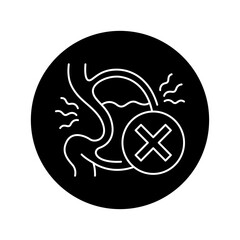 Indigestion olor line icon. Pictogram for web page, mobile app, promo.