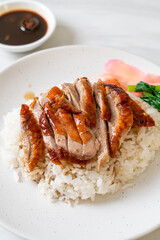 Roasted duck on rice