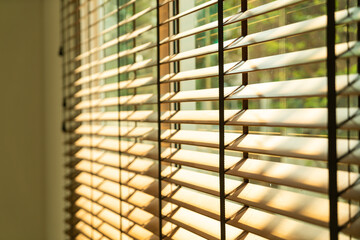 close-up bamboo blind, bamboo curtain, chick, Venetian blind or sun-blind