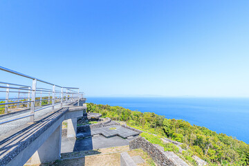 Obraz premium 鶴御崎自然公園 展望ブリッジ 大分県佐伯市 Tsurumisaki nature Park Observation bridge Ooita-ken Saiki city