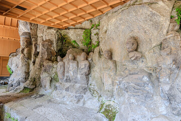 Naklejka premium 臼杵の石仏(磨崖仏) 大分県臼杵市 Usuki Stone Buddha Ooita-ken Usuki city