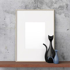 picture frame mockup on wall interior design