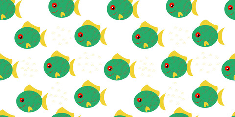 seamless pattern with fish 