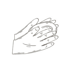 Vector icon in hand draw style. Image isolated on white background