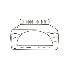 Vector icon in hand draw style. Image isolated on white background