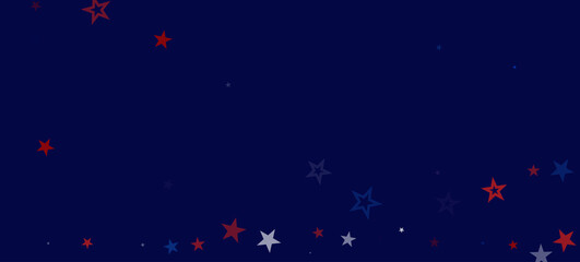 Fototapeta premium National American Stars Vector Background. USA Veteran's Independence Labor President's 11th of November Memorial 4th of July Day