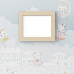 picture frame mockup on wall interior design