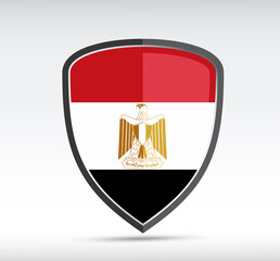 Shield icon with state flag of Egypt