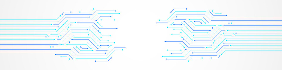 Abstract Technology Background, blue circuit board pattern, blank space