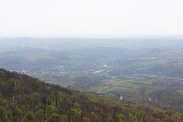 Naklejka premium Panoramic view from Avala Tower near Belgrade, Serbia