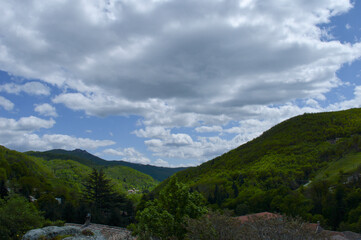 clouds over the mountain