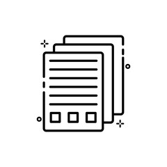 Documents Vector Outline icon. EPS 10 file