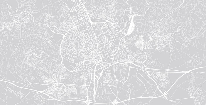 Urban vector city map of Brno, Czech Republic, Europe