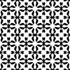 Geometric vector pattern with Black and white colors. Seamless abstract ornament for wallpapers and backgrounds.