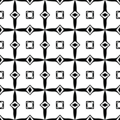 Geometric vector pattern with Black and white colors. Seamless abstract ornament for wallpapers and backgrounds.