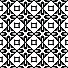 Geometric vector pattern with Black and white colors. Seamless abstract ornament for wallpapers and backgrounds.