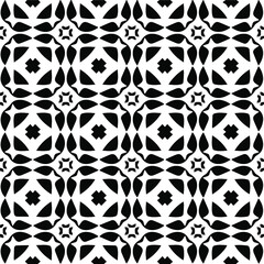 Geometric vector pattern with Black and white colors. Seamless abstract ornament for wallpapers and backgrounds.