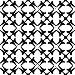 Fototapeta premium Geometric vector pattern with Black and white colors. Seamless abstract ornament for wallpapers and backgrounds.