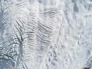 Aerial view of fossil glacier in Tibet,China
