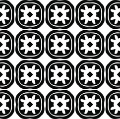 Geometric vector pattern with Black and white colors. Seamless abstract ornament for wallpapers and backgrounds.