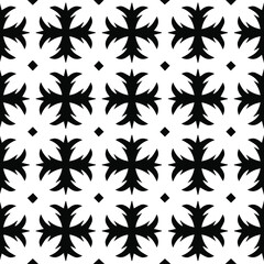 Geometric vector pattern with Black and white colors. Seamless abstract ornament for wallpapers and backgrounds.