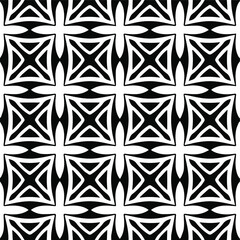 Geometric vector pattern with Black and white colors. Seamless abstract ornament for wallpapers and backgrounds.