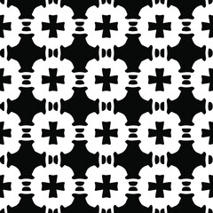 Obraz premium Geometric vector pattern with Black and white colors. Seamless abstract ornament for wallpapers and backgrounds.