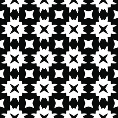 Geometric vector pattern with Black and white colors. Seamless abstract ornament for wallpapers and backgrounds.