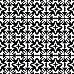 Geometric vector pattern with Black and white colors. Seamless abstract ornament for wallpapers and backgrounds.