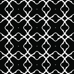 Fototapeta premium Geometric vector pattern with Black and white colors. Seamless abstract ornament for wallpapers and backgrounds.