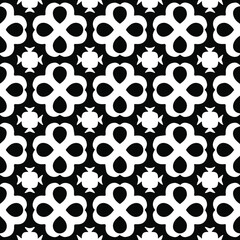 Geometric vector pattern with Black and white colors. Seamless abstract ornament for wallpapers and backgrounds.