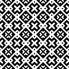 : Geometric vector pattern with Black and white colors. Seamless abstract ornament for wallpapers and backgrounds.