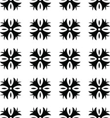 : Geometric vector pattern with Black and white colors. Seamless abstract ornament for wallpapers and backgrounds.