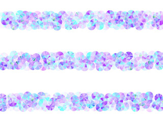 Iridescent foil confetti placer vector composition. Delicate flickering sequin elements holiday glitter top view. Holiday confetti scatter shimmering pattern.