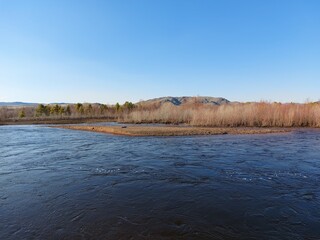 the river in the spring