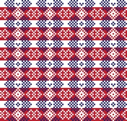 Christmas Fair Isle Seamless Pattern Background