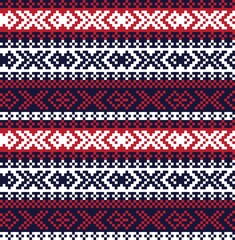 Christmas Fair Isle Seamless Pattern Background