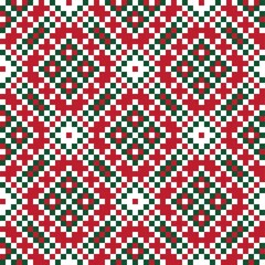 Christmas Fair Isle Seamless Pattern Background