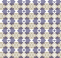 Brown Christmas Fair Isle Seamless Pattern Background