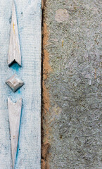 Wooden and iron backgrounds. Old wood and old metal