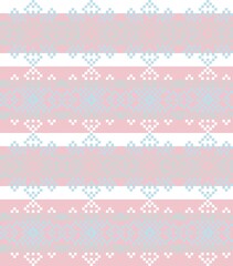 Pink Navy Christmas Fair Isle Seamless Pattern Background
